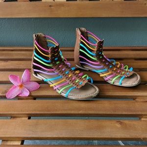 Girls rainbow sandals size 2